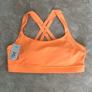 NWT Xersion Sports Bra Artic Orange Size XL